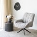 Beistelltisch >Rota< in Dunkelbraun / Marmor-Dekor, MDF, Dekor - 40x45cm (HxD)