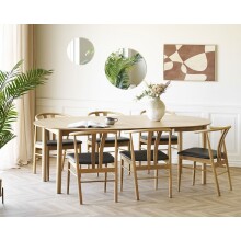 Kulissen-Esstisch >Bundaberg< (ausziehbar) Eiche, MDF, Dekor - 75/120/170/220x75x120cm (BxHxT)