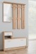 Kompaktgarderobe >Rudolf< in Artisan Eiche Dekor / Weiß - 100x180x25 (BxHxT)