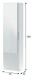 Schuhschrank >KRISTAL< in Artik Weiß - 50x180x22 (BxHxT)