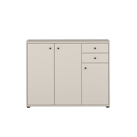 Sideboard >TEMPRA2< in Sand - 108,8x85,5x34,8cm (BxHxT)