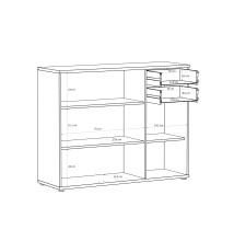Sideboard >TEMPRA2< in Sand - 108,8x85,5x34,8cm (BxHxT)