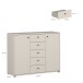 Sideboard >TEMPRA2< in Sand - 108,8x85,5x34,8cm (BxHxT)