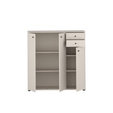 Sideboard >TEMPRA2< in Sand - 108,8x111,1x34,8cm (BxHxT)