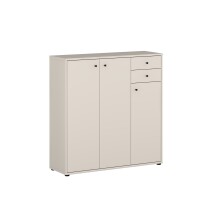 Sideboard >TEMPRA2< in Sand - 108,8x111,1x34,8cm (BxHxT)