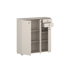 Sideboard >TEMPRA2< in Sand - 108,8x111,1x34,8cm (BxHxT)
