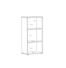 Regal >TEMPRA2< in Sand - 54x111,1x34,8cm (BxHxT)