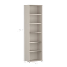 Regal >TEMPRA2< in Sand - 54x197,5x34,8cm (BxHxT)
