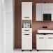 Seitenschrank >VERIS< in Sand - 40,2x186,8x34,8cm (BxHxT)