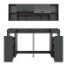 Waschmaschinenumbauschrank >Free< in Anthrazit - 190x195x60cm (BxHxT)
