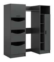 Waschmaschinenumbauschrank >Free< in Anthrazit -...
