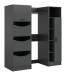Waschmaschinenumbauschrank >Free< in Anthrazit - 176x195x68cm (BxHxT)