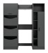 Waschmaschinenumbauschrank >Free< in Anthrazit - 176x195x68cm (BxHxT)