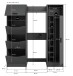 Waschmaschinenumbauschrank >Free< in Anthrazit - 176x195x68cm (BxHxT)