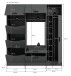 Waschmaschinenumbauschrank >Free< in Anthrazit - 176x195x68cm (BxHxT)