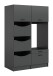Waschmaschinenumbauschrank >Free< in Anthrazit - 126x195x68cm (BxHxT)