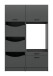Waschmaschinenumbauschrank >Free< in Anthrazit - 126x195x68cm (BxHxT)