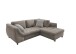 Polsterecke >Allin< in grau-braun / silber, Cord - 250x66x190cm (BxHxT)