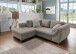 Polsterecke >Allin< in grau-braun / silber, Cord - 250x66x190cm (BxHxT)