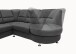 Ecksofa >Ludwigshafen< in 1217 Toro schwarz, Mikrofaser - 236x113x275cm (BxHxT)