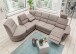Ecksofa >Ludwigshafen< in 1214 Toro dunkelgrau, Mikrofaser - 236x113x275 (BxHxT)