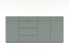Anrichte >Bari< in Schilf grün, Spannplatte, MDF - 220x101x41cm (BxHxT)