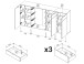 Anrichte >Bari< in Schilf grün, Spannplatte, MDF - 220x101x41cm (BxHxT)