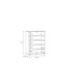 Schuhkommode >ALICE SPRINGS< in Buttergelb - 74,5x99,1x34,9cm (BxHxT)