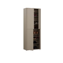 Schuhschrank >ALICE SPRINGS< in Taupe - 74,5x191,9x34,9cm (BxHxT)