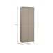 Schuhschrank >ALICE SPRINGS< in Taupe - 74,5x191,9x34,9cm (BxHxT)
