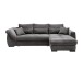 Polsterecke >Felicia< in grau, Cord - 302x89x188cm (BxHxT)