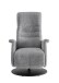 Relaxsessel >Lavina< 3-stufig verstellbar, Herzwaage-Funktion, grau - 72x118x85cm (BxHxT)