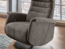Relaxsessel >Lavina< 3-stufig verstellbar, Herzwaage, in grau-braun - 72x118x85 (BxHxT)