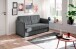 Schlafsofa >Mariya< Liegefläche 120 x 198 cm, Bezug anthrazit - 147x87cm (BxT)