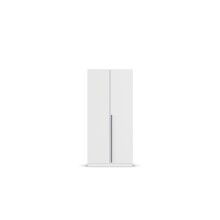 Drehtürenschrank >Alba< 2 Schübe, 1 Boden, 1 Stange, Farbe alpinweiß - 91x197x54 (BxHxT)