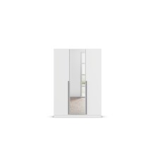 Drehtürenschrank >Alba< in alpinweiß / Spiegel - 136x197x56 (BxHxT)