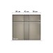 Drehtürenschrank >Alba< in alpinweiß / Spiegel - 226x197x54 (BxHxT)
