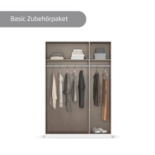 Drehtürenschrank >Alba< in alpinweiß, Holzwerkstoff - 136x197x54cm (BxHxT)
