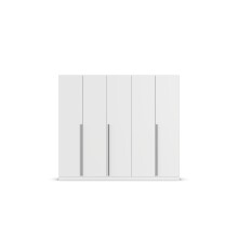 Drehtürenschrank >Alba< in alpinweiß, Holzwerkstoff - 226x197x54cm (BxHxT)