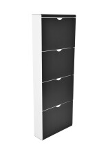 Schuhkipper >304987< ca. 16 Schuhe, schwarz / weiss - 52x141x16cm (BxHxT)