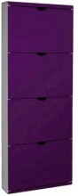 Schuhkipper >304987< ca. 16 Schuhe, violett / weiss - 52x141x16 (BxHxT)