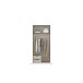 Drehtürenschrank >Alba< inkl. 2 Schubladen, grau metallic / Spiegel - 91x197x54 (BxHxT)