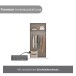 Drehtürenschrank >Alba< inkl. 2 Schubladen, grau metallic / Spiegel - 91x197x54 (BxHxT)