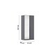 Drehtürenschrank >Alba< in grau metallic / Spiegel - 91x197x56 (BxHxT)
