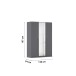 Drehtürenschrank >Alba< in grau metallic / Spiegel - 136x197x56 (BxHxT)