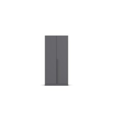 Drehtürenschrank >Alba< in grau metallic, Holzwerkstoff - 91x197x56cm (BxHxT)