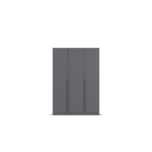Drehtürenschrank >Alba< in grau metallic, Holzwerkstoff - 136x197x54cm (BxHxT)