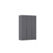 Drehtürenschrank >Alba< in grau metallic, Holzwerkstoff - 136x197x54cm (BxHxT)