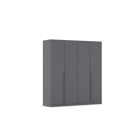 Drehtürenschrank >Alba< in grau metallic, Holzwerkstoff - 181x197x54cm (BxHxT)