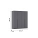 Drehtürenschrank >Alba< in grau metallic, Holzwerkstoff - 181x197x54cm (BxHxT)